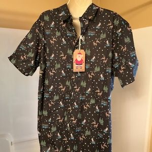 Men’s XL Free People Christmas button down shirt